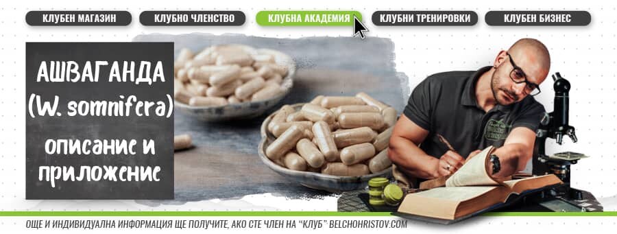 Ашваганда – описание, действие, ползи и прием (приложение)