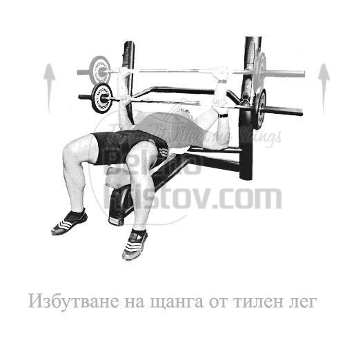 Избутване на щанга от лег