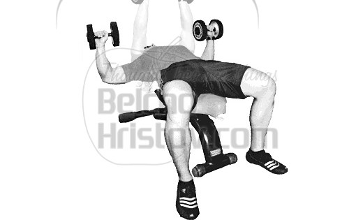 Избутване на дъмбели от лег