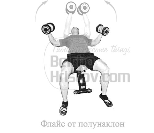 Флайс с дъмбели от полулег