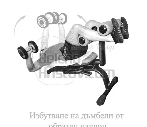 Избутване на дъмбели от обратен лег