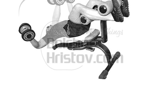 Флайс от обратен наклон с дъмбели