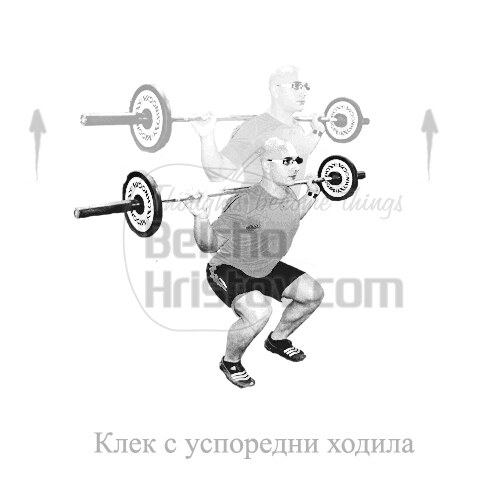 Клек с щанга зад врат