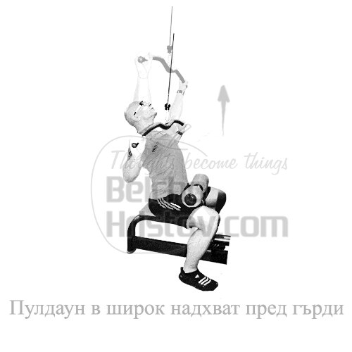 Придърпване на скрипец пред гърди