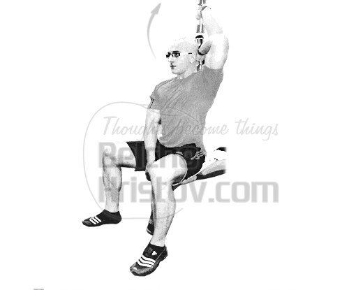 Трицепсова екстензия с една ръка зад и над глава